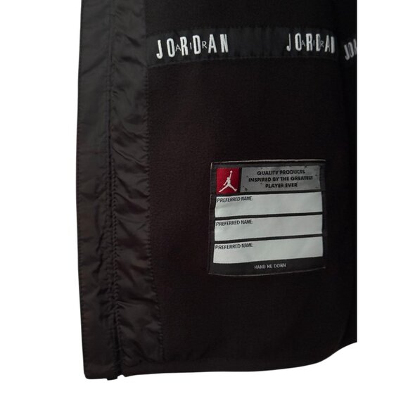 Jordan Brand Youth Boys M Black Fleece Lined Hooded Jacket Full Zip Jumpman Logo - Picture 3 of 9